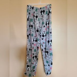 Disney Mickey Mouse Holiday Pajama Bottoms Womens Size Large